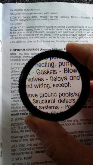 5X Round Pocket Magnifier Lens Distortion Free - 2.5 Inches