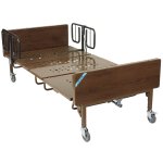 Full Electric Heavy Duty Bariatric Bed - With 48 Inch Bariatric Foam Mattress & 1 Pair T Rails