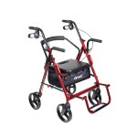 Duet Transport Wheelchair Rollator Walker - Black