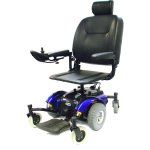 Intrepid Mid-Wheel Power Wheelchair - 18 Inch Captain Seat Blue