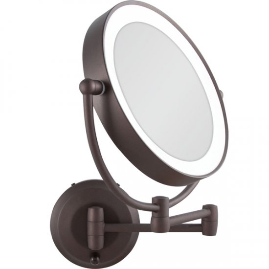 Zadro 1X-10X Cordless LED Lighted Wall Mount MakeUp Mirror