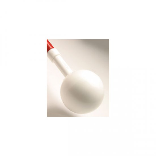 Ambutech Ball Cane Tip: Slip On Style - White - Click Image to Close