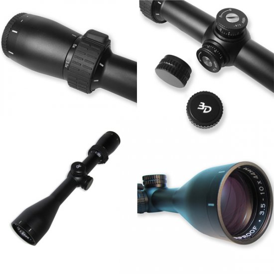 Carson 3D Series 3.5-10x44mm Riflescope with Multiplex Reticle