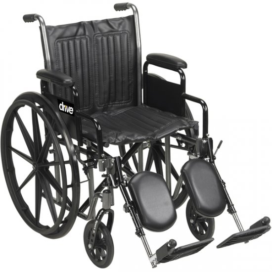 Silver Sport 2 Wheelchair - Detachable Full Arm and Swing Away Footrests 20 Inch