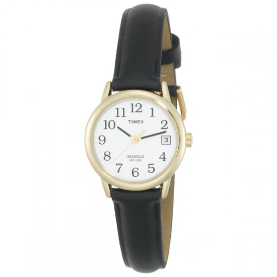 Timex Women's Indiglo Watch Gold with Leather Band - Click Image to Close