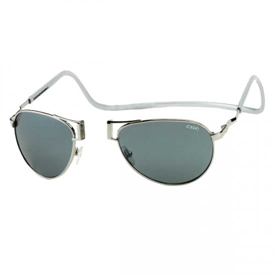 Clic Magnetic Aviator Metal Polarized Sunglasses