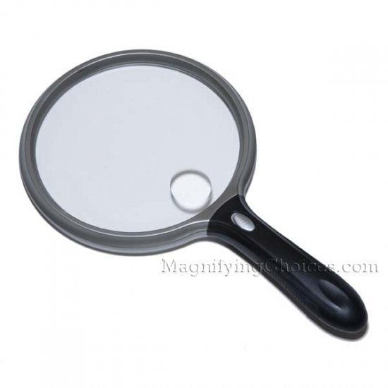 2X LED Illuminated Magnifier with 6X Bifocal 5 Inch Lens - Click Image to Close