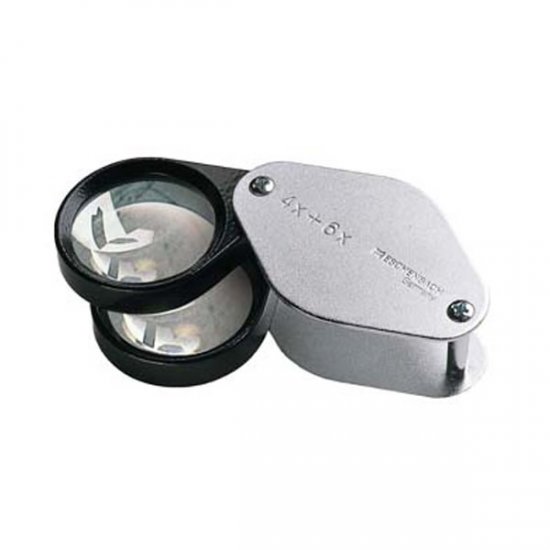 Eschenbach - 4X, 6X, and 10X - 2 Biconvex Lens Loupe Magnifier - Click Image to Close