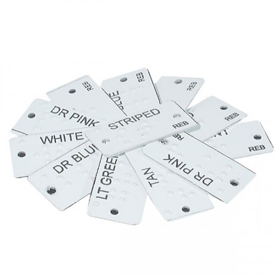 Aluminum Braille Clothing Identifiers