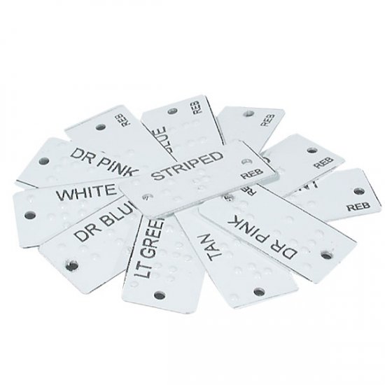 Aluminum Braille Clothing Identifiers - Click Image to Close