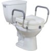Raised Toilet Seat with Removable Padded Arms