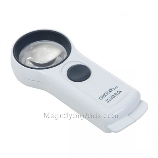 9X COIL Lighted Pocket Magnifier - 1.88 Inch Lens