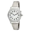 Ladies Silver Tone Talking Watch White Face - Choice of Voice