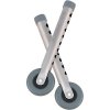 Universal Walker Wheels - Rear Gliders - Silver Tubing