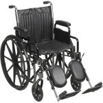 Silver Sport 2 Wheelchair - Fixed Arm and Elevating Leg Rests 16 Inch