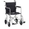 Flyweight Lightweight Transport Wheelchair - 19 Inch Silver