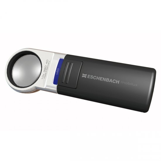 Eschenbach 10X Mobilux LED Lighted Pocket Magnifier