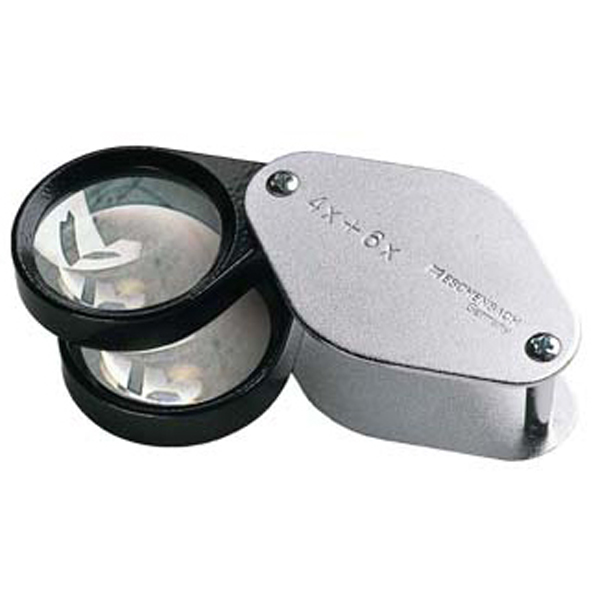 Eschenbach 4X, 6X, and 10X - 2 Biconvex Lens Loupe Magnifier - Click Image to Close
