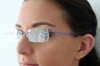 +3.5 Diopter Eschenbach Rimless Reading Glasses - Blue Rectangle +3.5 Diopter Eschenbach Rimless Reading Glasses - Blue Rectangle