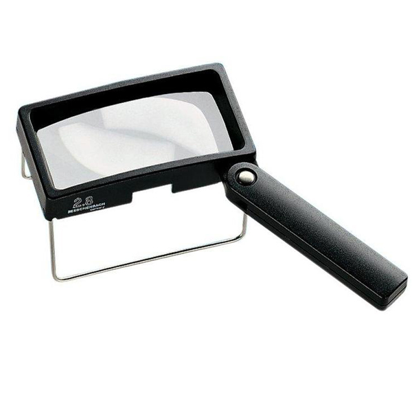 Eschenbach 2.8X Rectangular Magnifier with Stand - Black - 100 x 50 mm - Click Image to Close