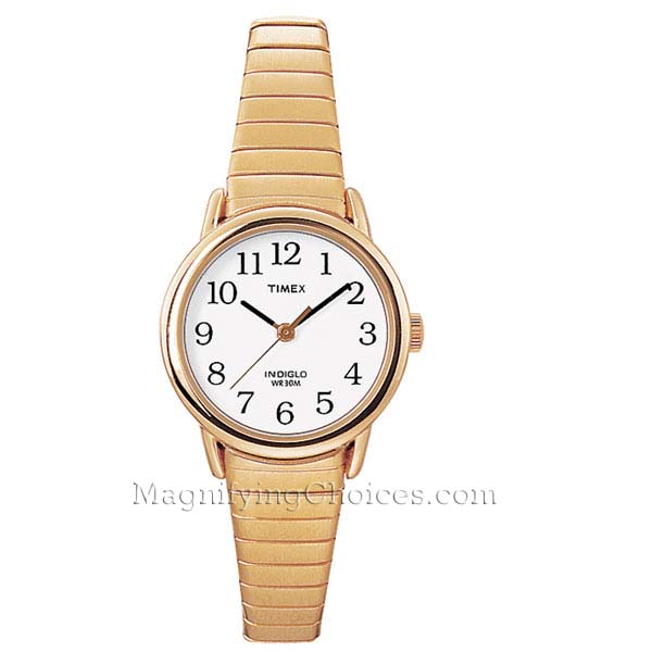 Timex Ladies Indiglo Gold Tone Watch - Click Image to Close