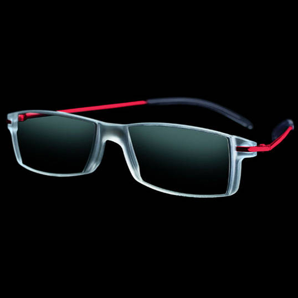 +1 Diopter Eschenbach Mini Frame 2 Progressive Reader - Red - Click Image to Close