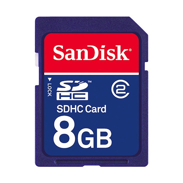 SanDisk 8GB SDHC Memory Card - Click Image to Close