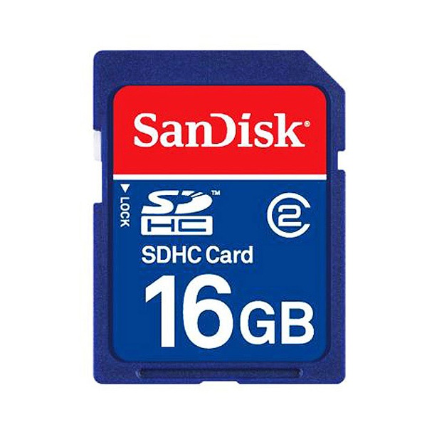 SanDisk 16GB SDHC Memory Card - Click Image to Close