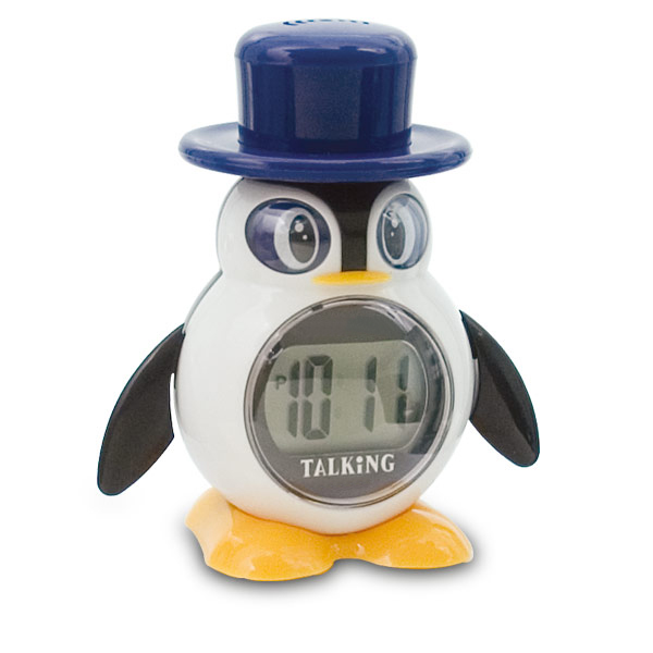 Talking Penguin Digital LCD Alarm Clock - Click Image to Close