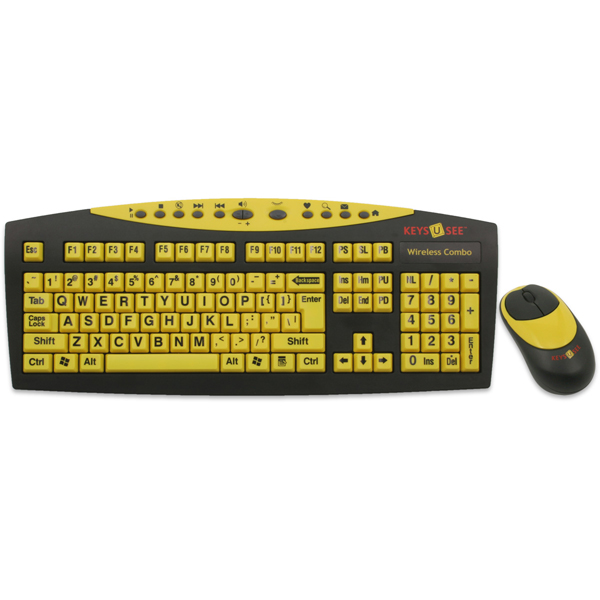 Keys U See Wireless Computer Keyboard and Mouse - Click Image to Close