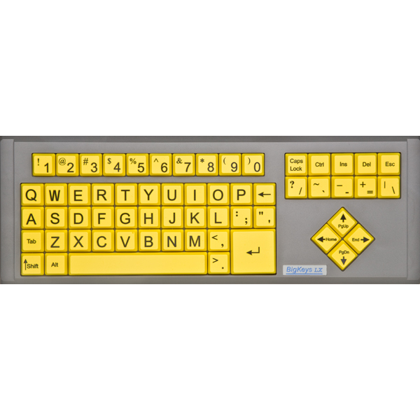 Big Keys LX - Yellow/QUERTY Keyboard - Click Image to Close