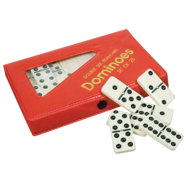 Large Size Spinner Dominoes - Ivory with Black Dots - Click Image to Close