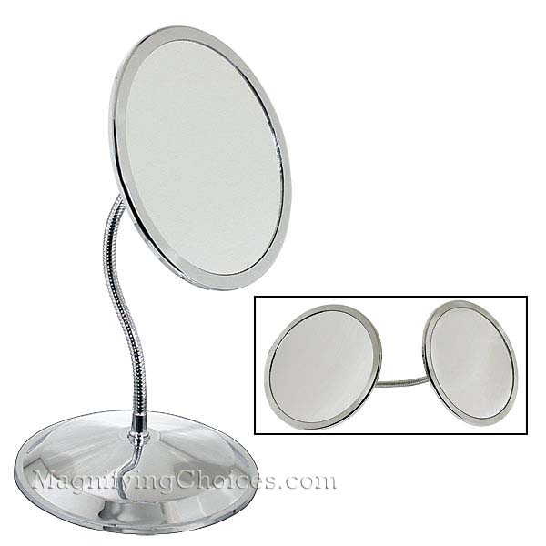 DoubleVision 10X & 5X Magnifying Mirror with Suction Cups - Click Image to Close