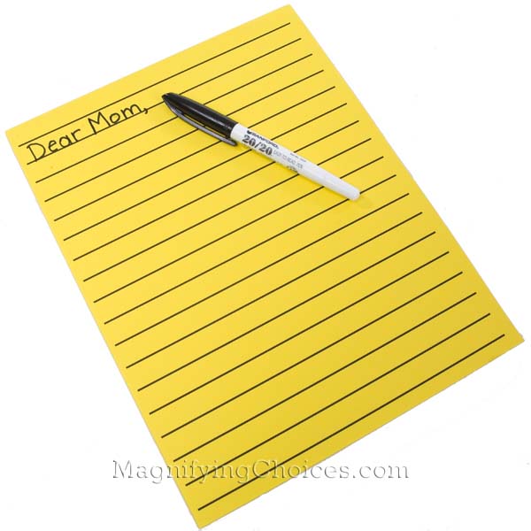 Yellow Bold Line Writing Paper - 8.5 x 11 inches - Click Image to Close
