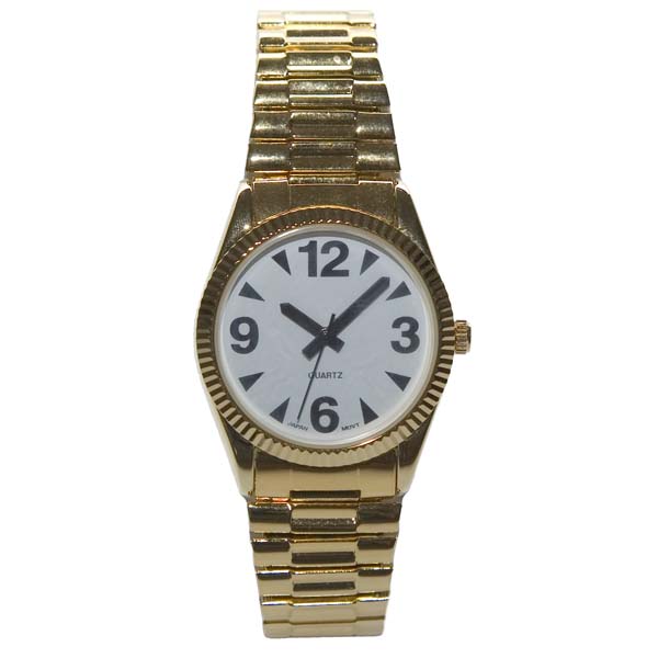 Men's Gold Tone Low Vision Watch - Click Image to Close