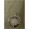 5X Heart Shaped Sterling Silver Pendent Magnifier